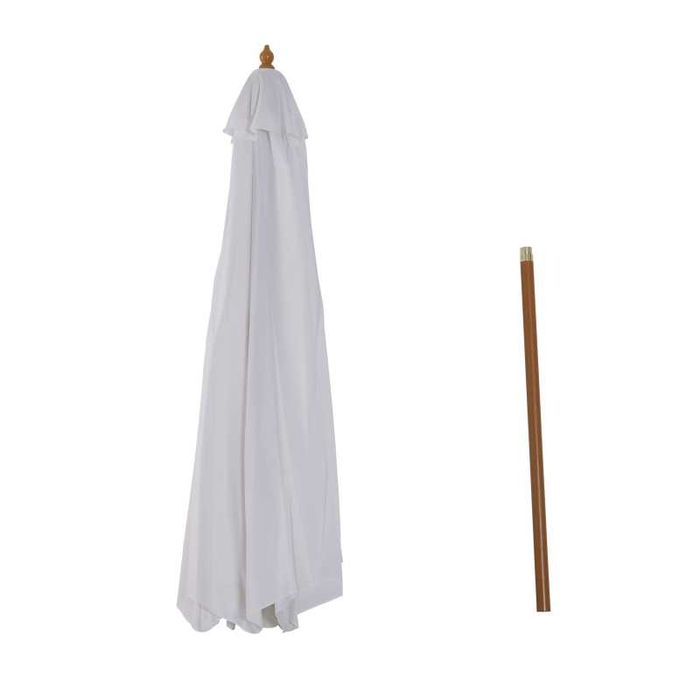 Слънчев чадър Ø 300 см, чадър с UV защита, балконски чадър от дърво