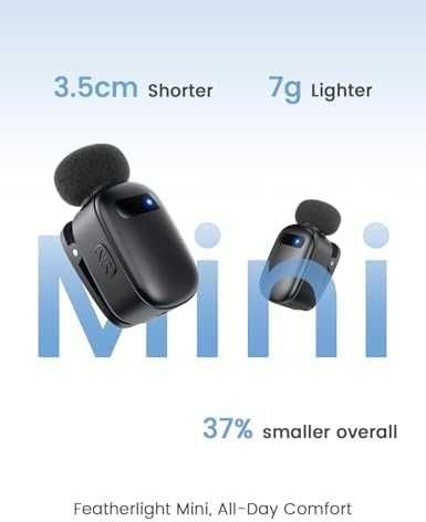 Нов Безжичен мини микрофон USB-C с шумопотискане и кейс 30 часа работа