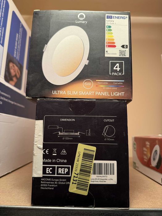 Bec Spot LED incastrat Ultra Slim Smart Lumary 6W 110mm aplicatie Wifi