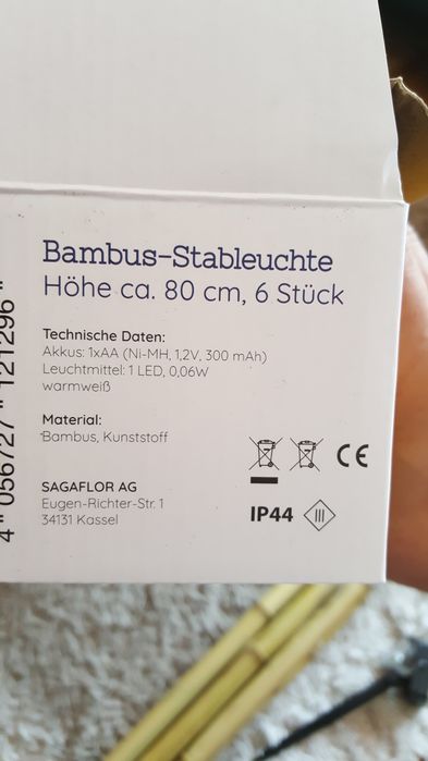 Vand fire bambus cu leduri