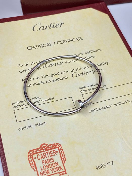 Brățară Cartier Clou 16 White Gold 750 Full Box