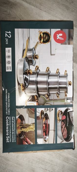 Set vase gatit 12 piese, inox