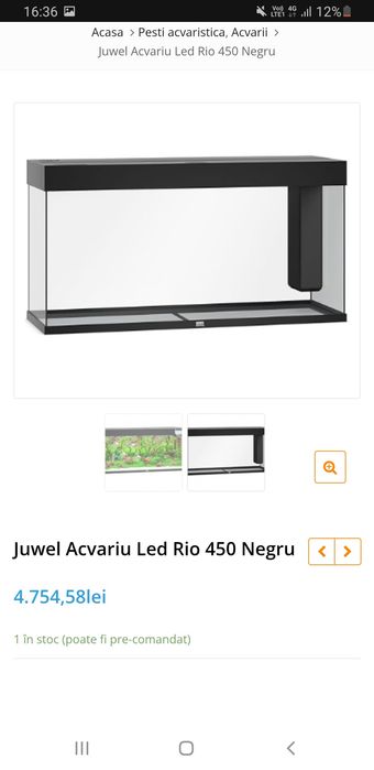 Vând Acvariu 405 l în stare bună