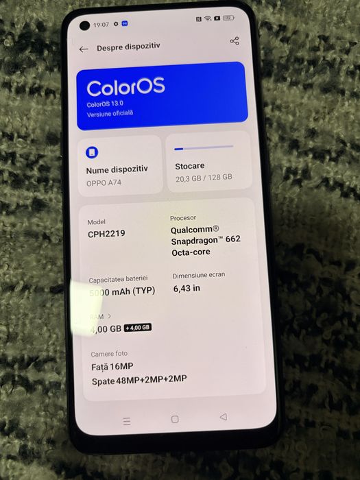 Smartphone OPPO A74 128GB