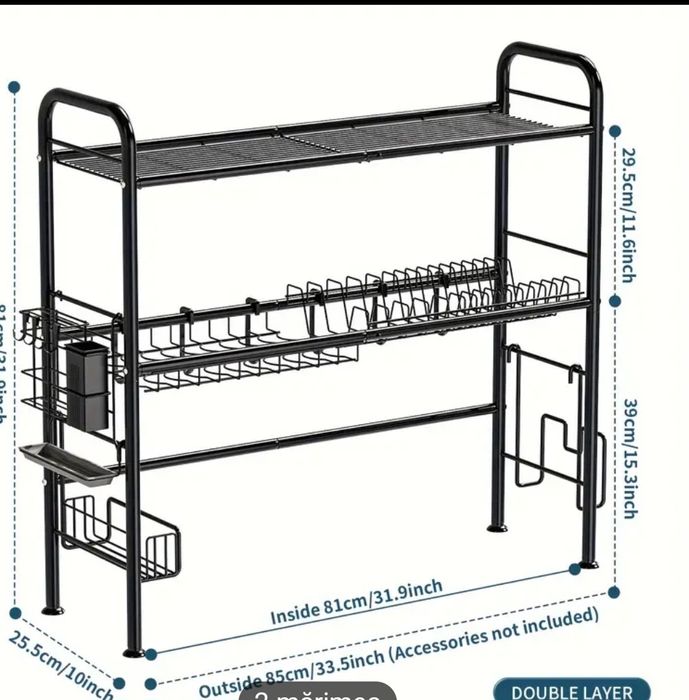 Vând suport vase reglabil pe 2 nivele nou