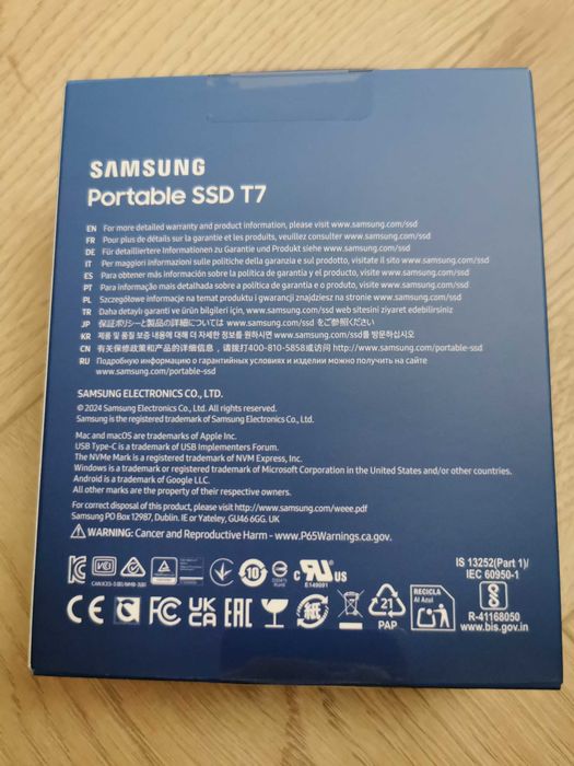 Samsung T7, SSD portabil 1 Tb