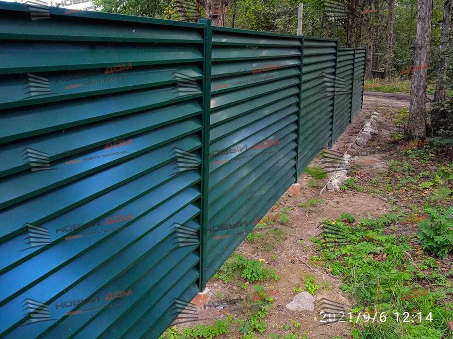 Забор жалюзи горизонтальный