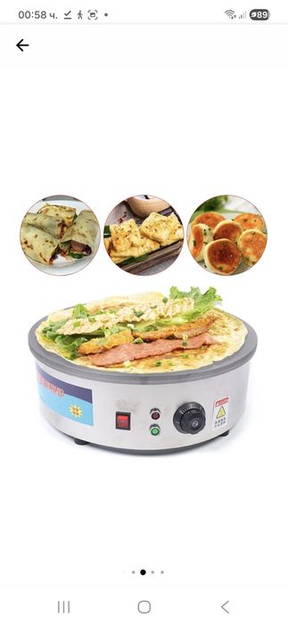 Професионална електрическа машина за палачинки (крепиера).