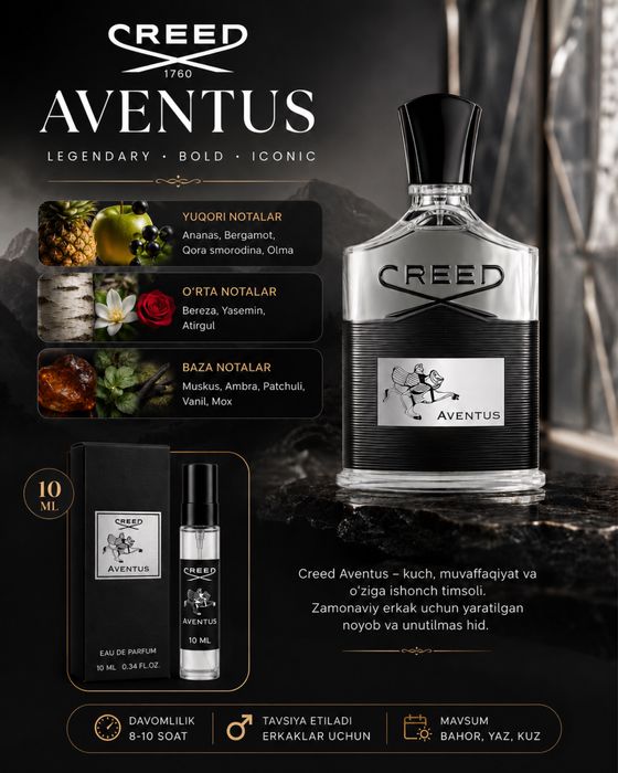 Creed Aventus 10 ml dan boshlab
