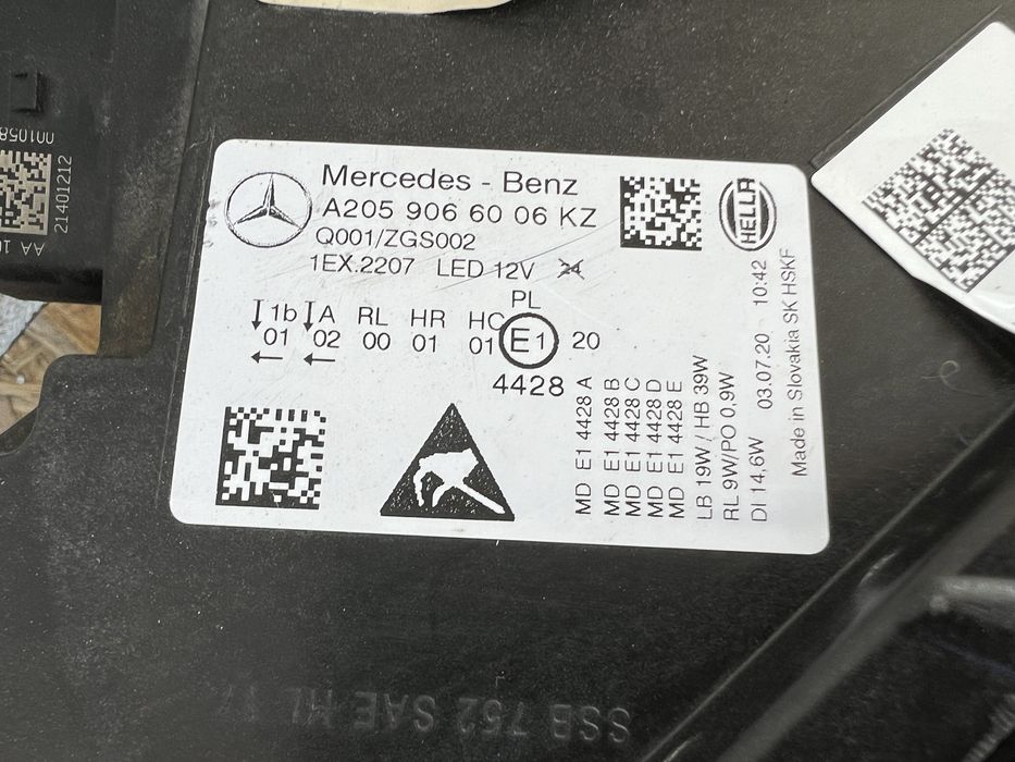 Far dreapta Mercedes C Class W205 Facelift Full LED LHP Original