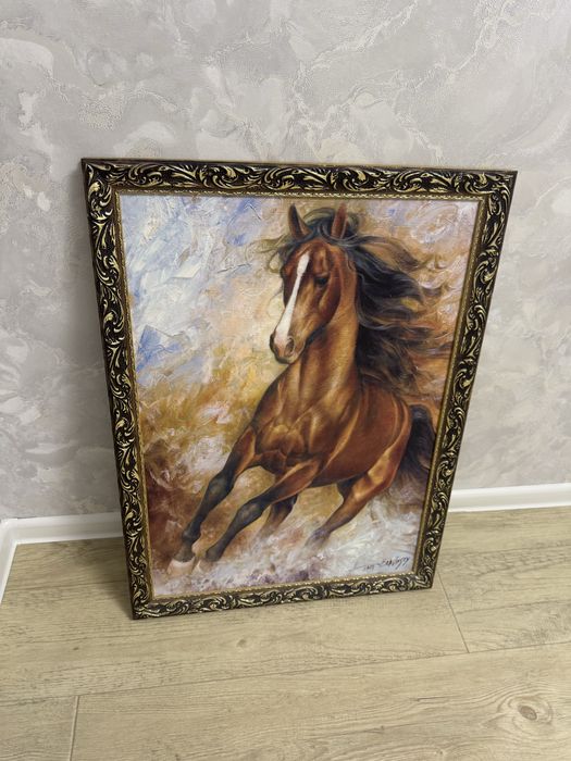 Картина лошади ручная работа