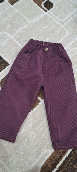 Вельветовые брюки для девочки р80-90