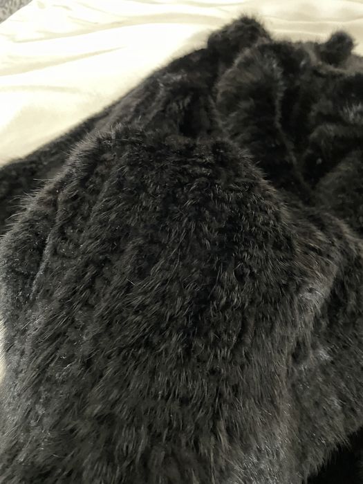 Шуба из вязаной норки