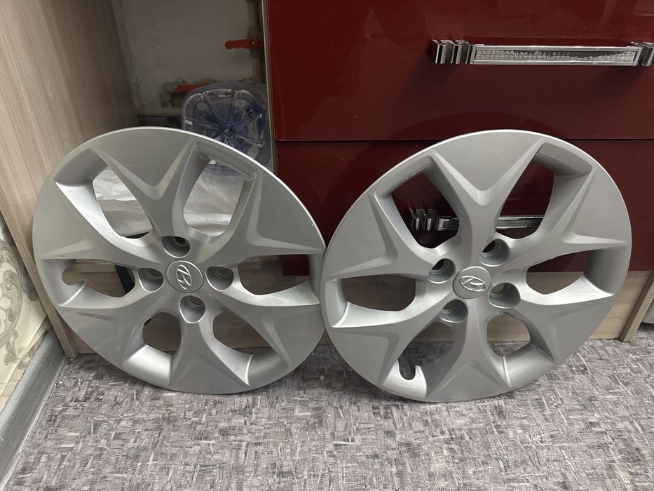 Оригинальные Колпаки на диски hyundai accent,solaris R15 хюндай акцент