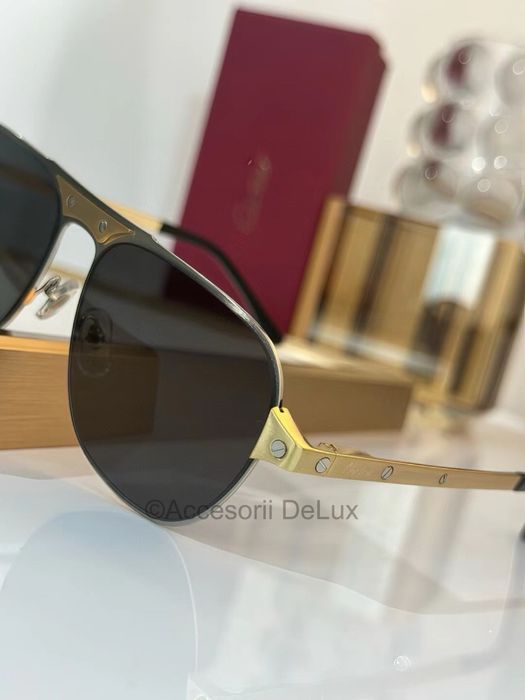 Ochelari de Soare Cartier Aviator CT0532S Full Box Santos De Cartier [Verificare Colet]