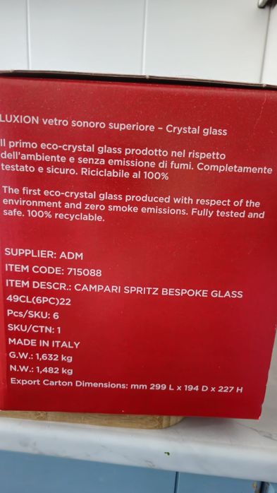 Set 6 pahare campari