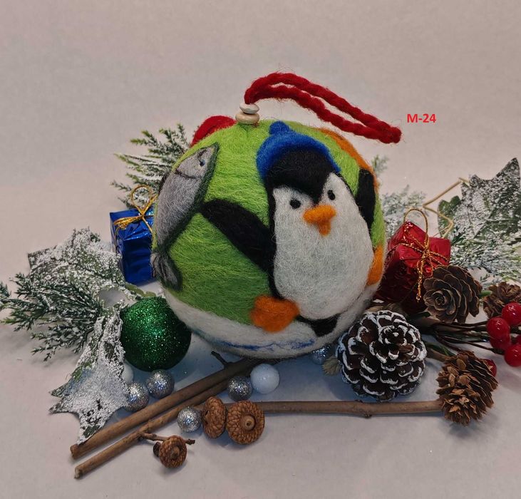 Ръчно изработени Коледни топки от вълна