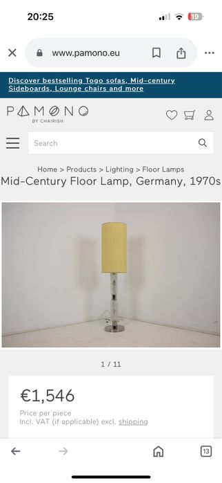 Lampa podea mid-century