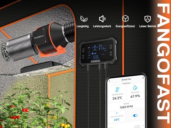 100mm Смарт Канален Вентилатор с WiFi, EC Мотор и Сензори за Климат