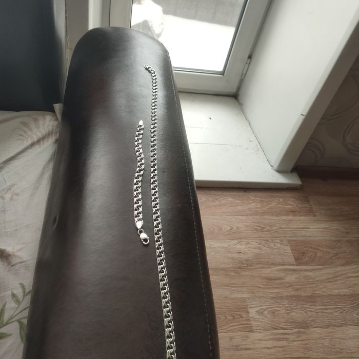 Серебряная цепь с браслетом