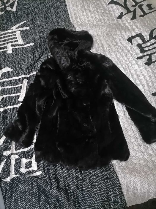 Шуба норковая с капюшоном
