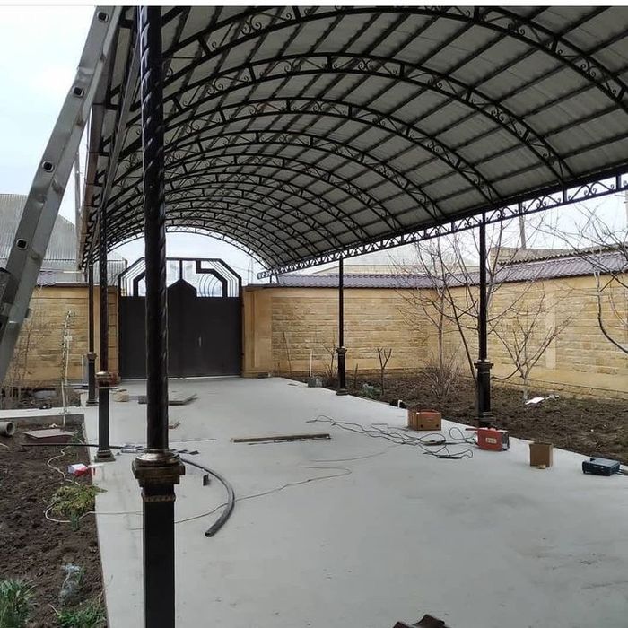 Навес во двор, навес для машины, беседки.