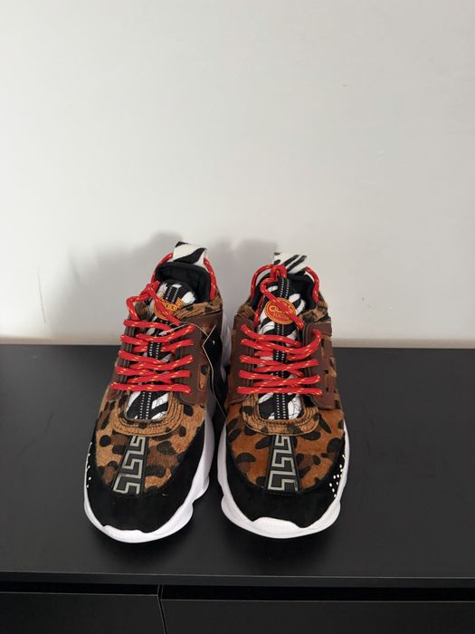 Adidasi Versace chain reaction leopard  marimea 42