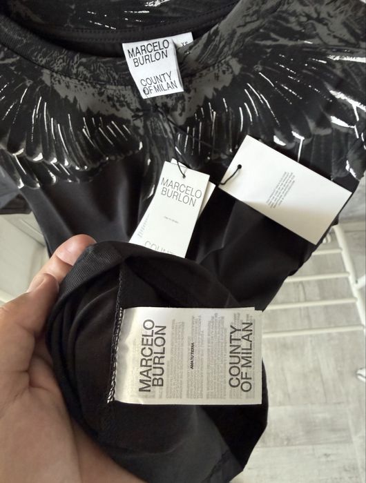 Tricou Marcelo Burlon Icon Wings Black (Nou, Sigilat)