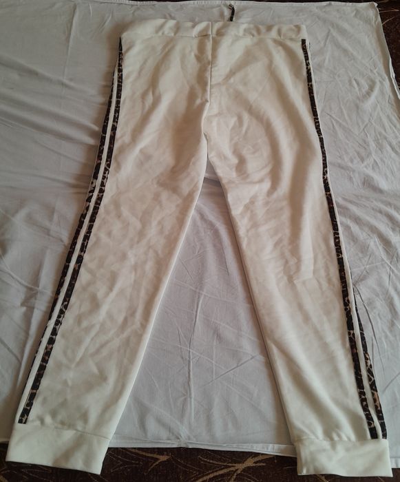 Bluza si pantaloni trening femei culoare alba bumbac