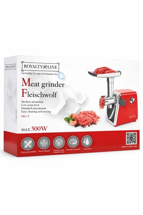 Mașină de Tocat Carne Royalty Line 500W – Electrică, Nouă