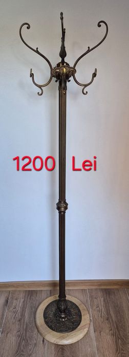 Cuier de perete / Podea / Pom Vintage din lemn masiv sculptat