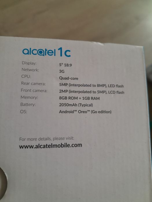 ALCATEL 1 C нов 8GB +1 GB
