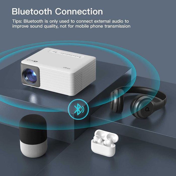 Videoproiector AKIYO O1, Full HD 1080P, Wi-Fi 6, Bluetooth 5.2