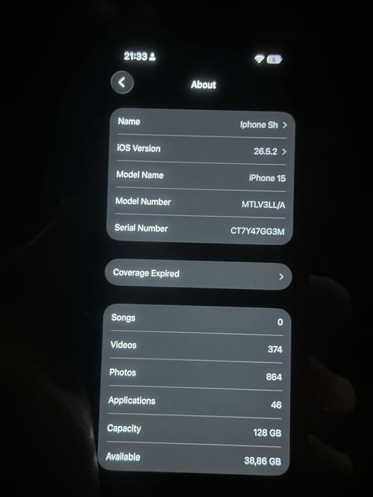 Iphone 15 uzi qora