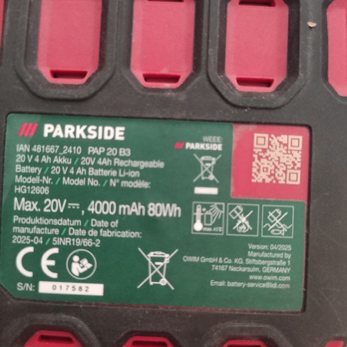 Baterie acumulator parkside 4ah