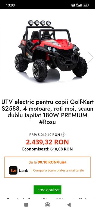 vând jeep 4x4 pentru copii..