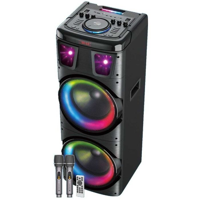 Преносима Bluetooth караоке тонколона BTS-1708 с 2 безжични микрофона