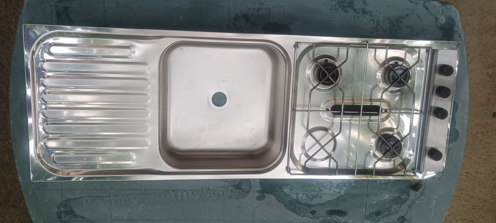 Газов котлон с мивка и пицарник за кемпер или каравана