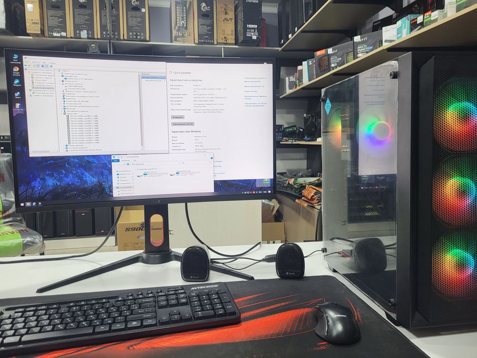 Kompyuter to‘liq komplekt barcha turdagi ishlar uchun.