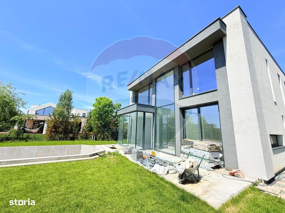 Vilă modernă de vânzare | 5 camere | Dumbrava Vlăsiei | Teren 750 mp
