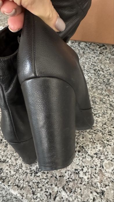 Дамски кожени боти с цип, EU 39