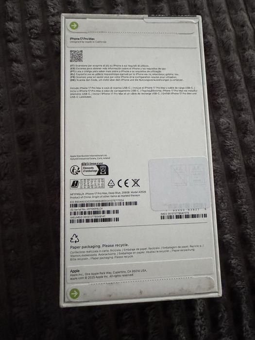 Iphone 17 pro max sigilat 256gb