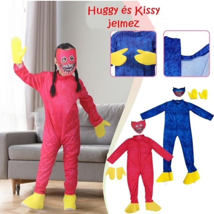Детски костюм Хъги Лъги с маска, Костюм за деца Huggy Wuggy