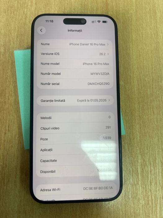 Iphone 16 pro max/ 256 GB
