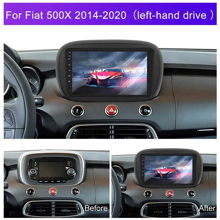 Мултимедия за FIAT 500X Андроид навигация Android 2DIN Двоен дин 500x