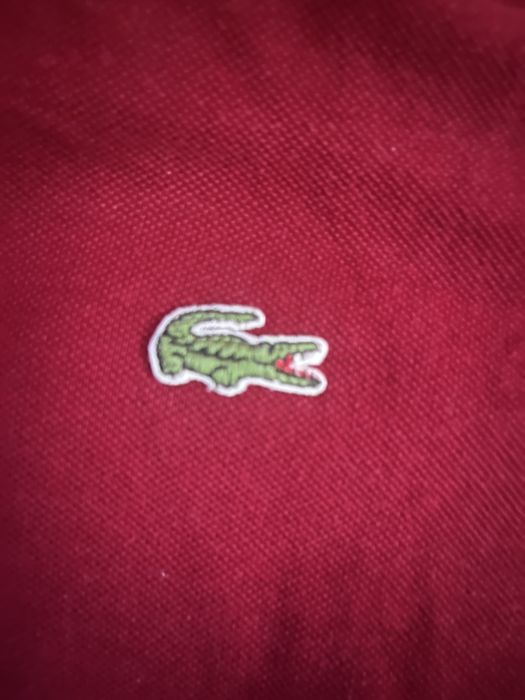 Червена Lacoste тениска с яка