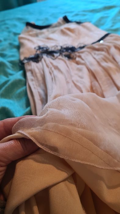 Rochie eleganta Nissa crem-negru