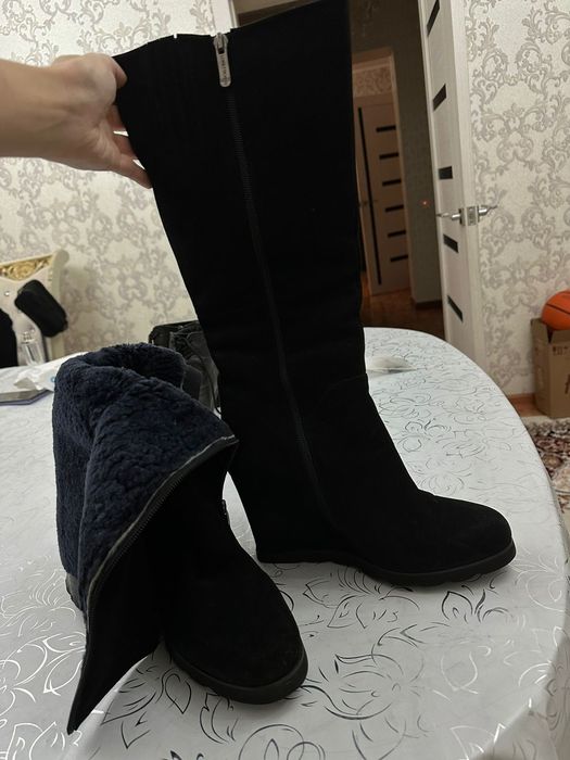 Сапоги женские из замши