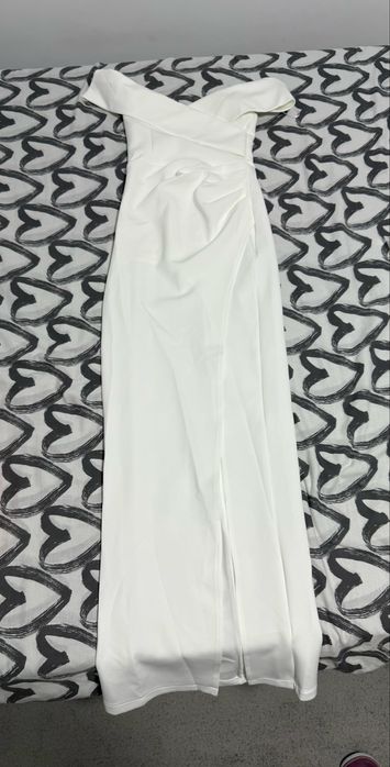 Rochie eleganta ocazie/ cununie,  alba, noua, marime 32/xxs