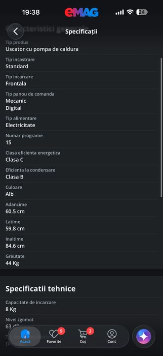 Uscator rufe Beko B3T42242 ca NOU